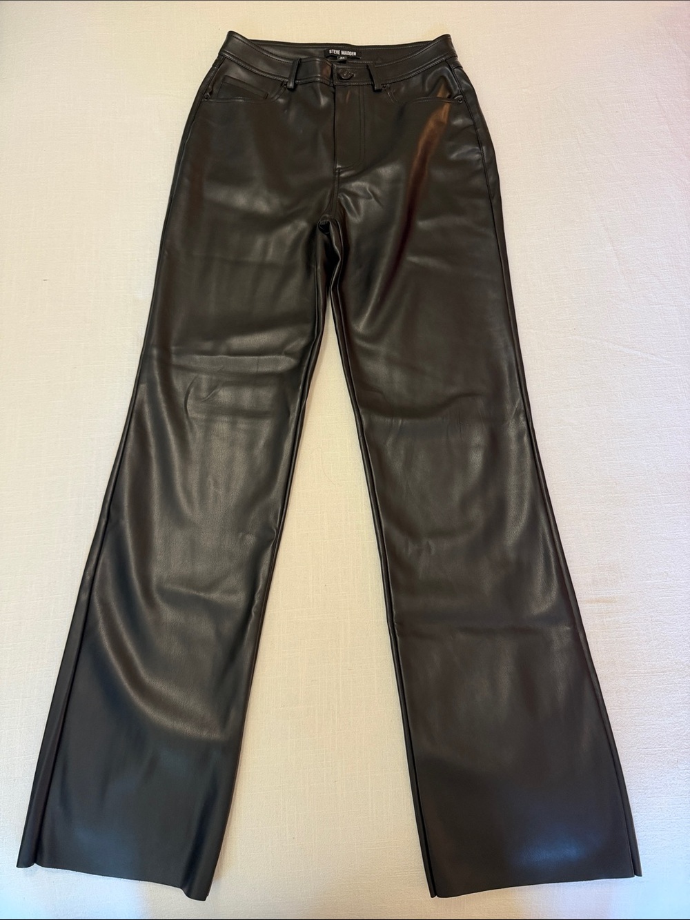 Steve Madden Loren Faux Leather Pant in Black